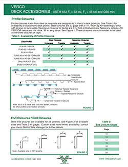 Verco Deck Accessories datasheet